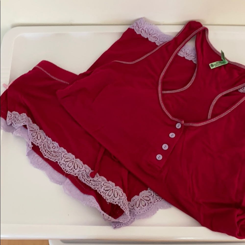 Honeydew Intimates Red and Purple Pajama Set